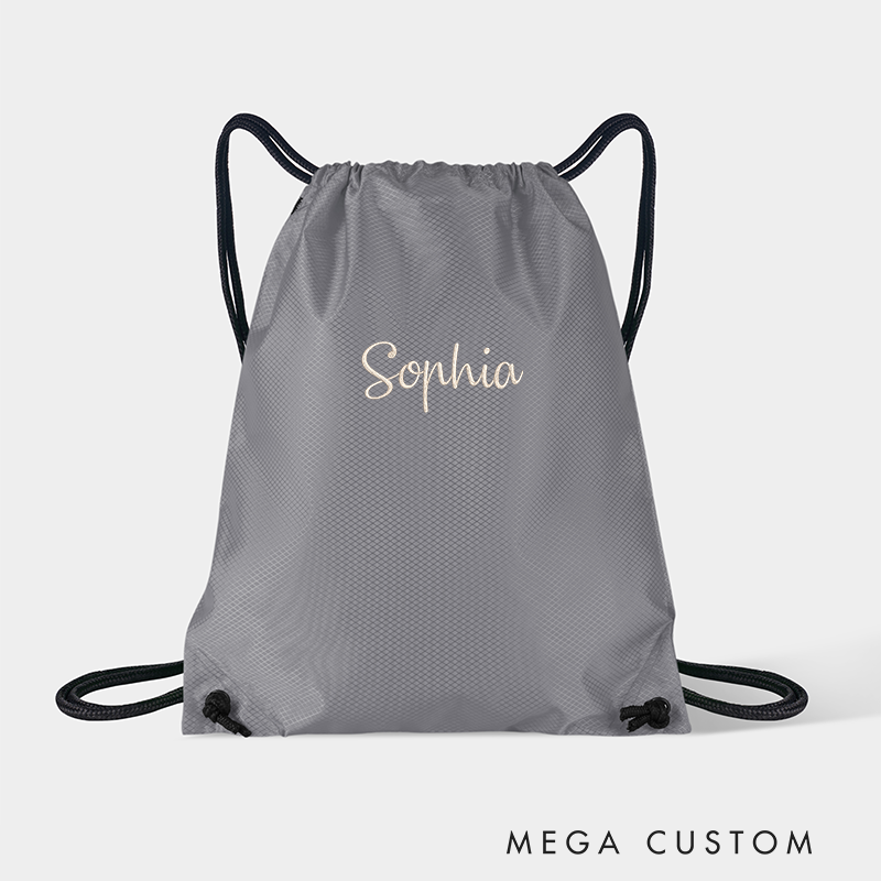 Personalized Drawstring Backpack with Name Custom Lightweight Gym Bag for Sports Travel and Everyday Use 