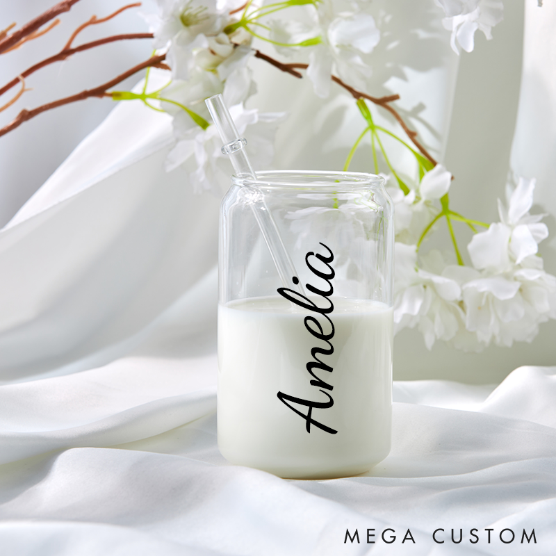 Personalized Glass Cups with Name Custom Water Glasses Clear Drinking Glasses for Beverages Parties and Gifts  