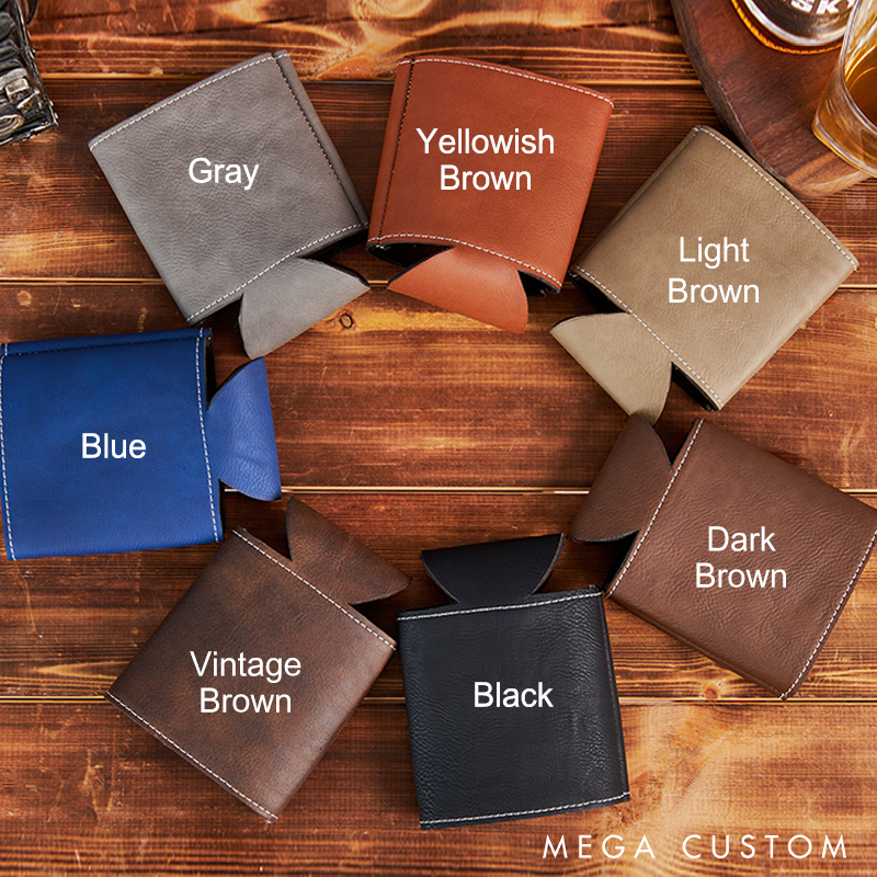 Personalized Can Cooler Custom Beer Can Holder Engraved Can Cooler Bottle Holder Gift for Him Groomsmen Gifts