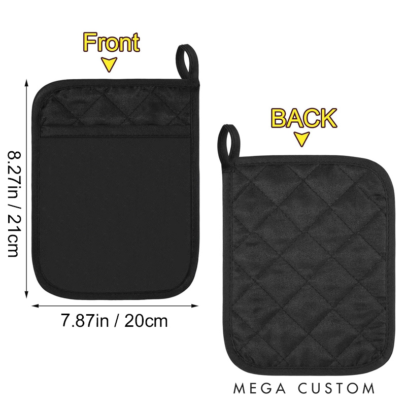 Personalized Pot Holder with Name Custom Heat-Resistant Kitchen Accessory for Cooking and Baking  