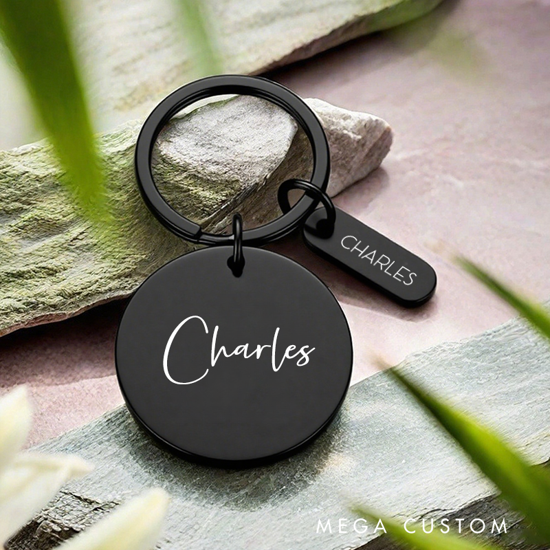 Personalized Stainless Steel Keychain Firefighter Wife Design Thoughtful Gift for Firefighter Spouses