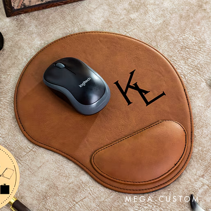Personalized Mouse Pad Custom Leather Mouse Pa ,Coworker Gift Gift For Dad Boss Gift Gift for Him & Her Teacher gift Office Gifts
