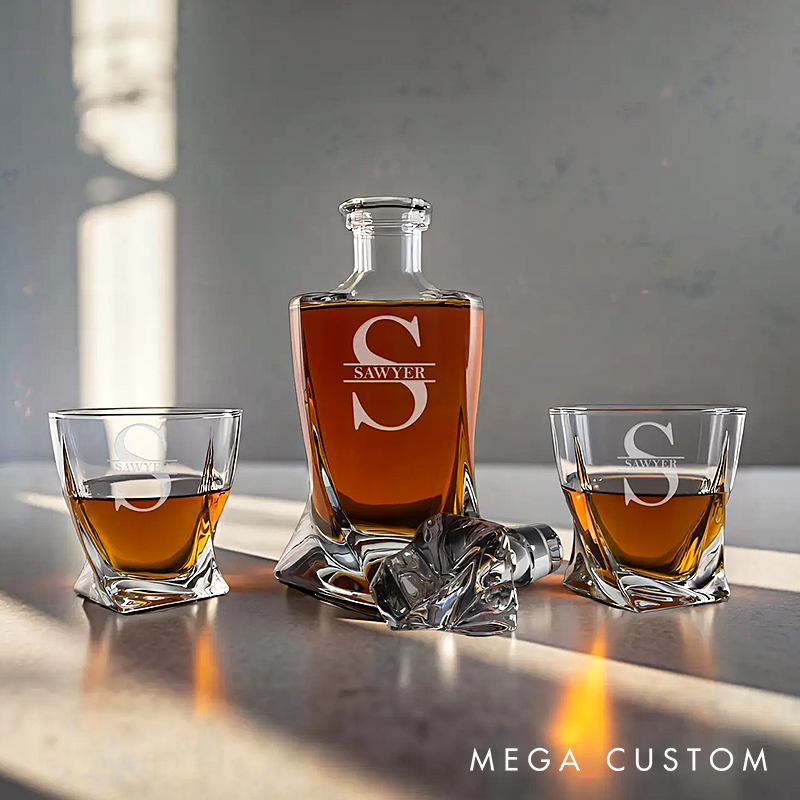Personalized Twist Whiskey Glass Engraved Twist Whiskey Glass Gifts for Whiskey Lovers Old Fashioned Bourbon Glass 11 oz