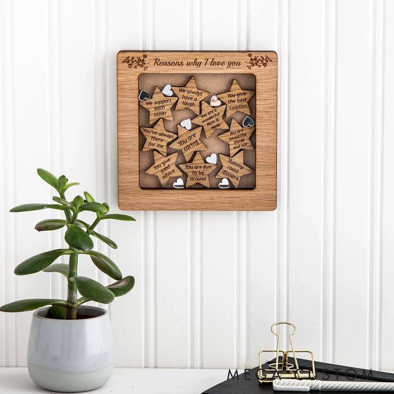 Personalised Anniversary Gift from Partner 10 Reasons Why I Love You Unique Gift for Christmas or Birthday Things I love about you Frame