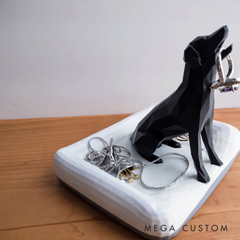 Dog Ring Holder with Dog Bed Ring Dish Engagement Gift Personalized Ring Holder