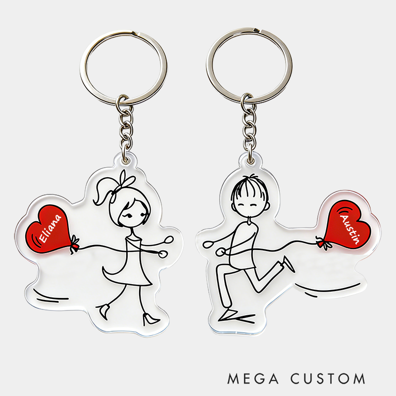 Personalized Embrace for Love Couple Keychain Custom Names Symbolic Holiday Gift for Couples