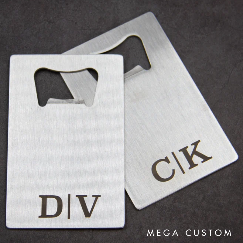 Personalized Card Bottle Opener Custom Bottle opener for Him Engraved Credit Card Bottle Opener Bar gifts Metal bottle opener Wedding Groomsman