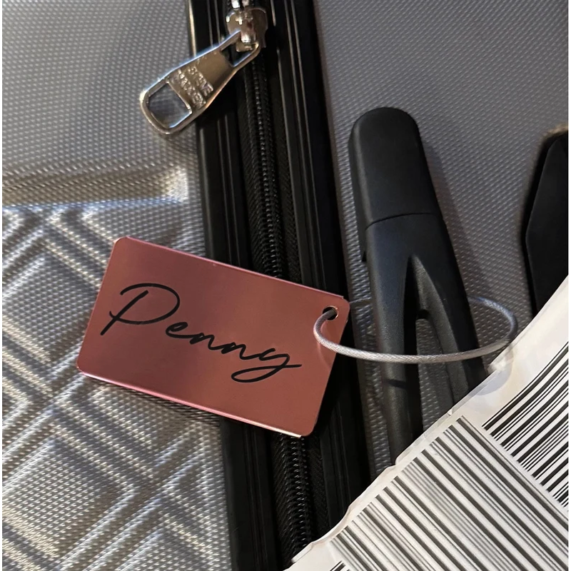 Personalized Metal Luggage Tag Custom Metal Luggage Tags Travel Gift Engraved Aluminum Luggage Tags for Backpacks Travel