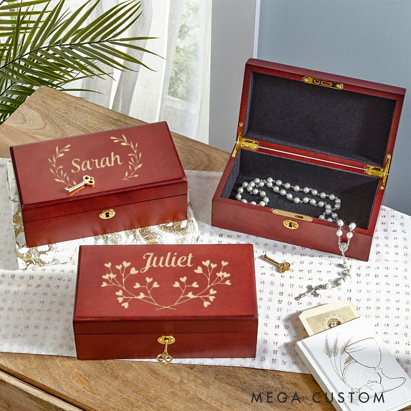 Personalized engraved wooden keepsake Box Memory Chest for Weddings Rustic Memento Box Perfect for Photos & Sentimental Keepsakes