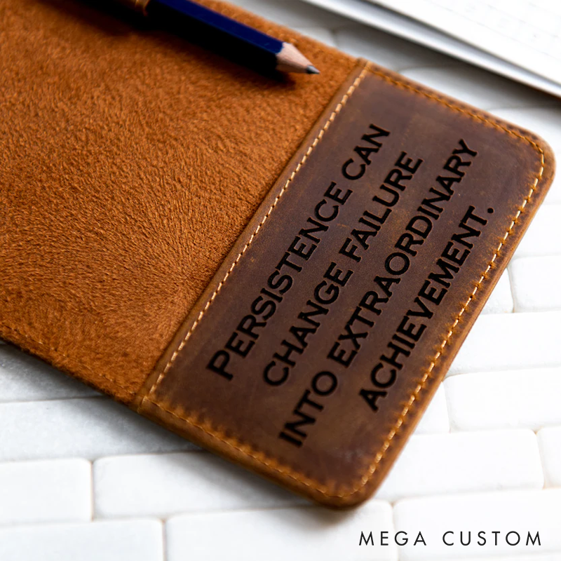 Personalized Golf Scorecard Yardage Book Holder Custom Name Leather Golf Scorecard Holder Golfer Unique Gifts