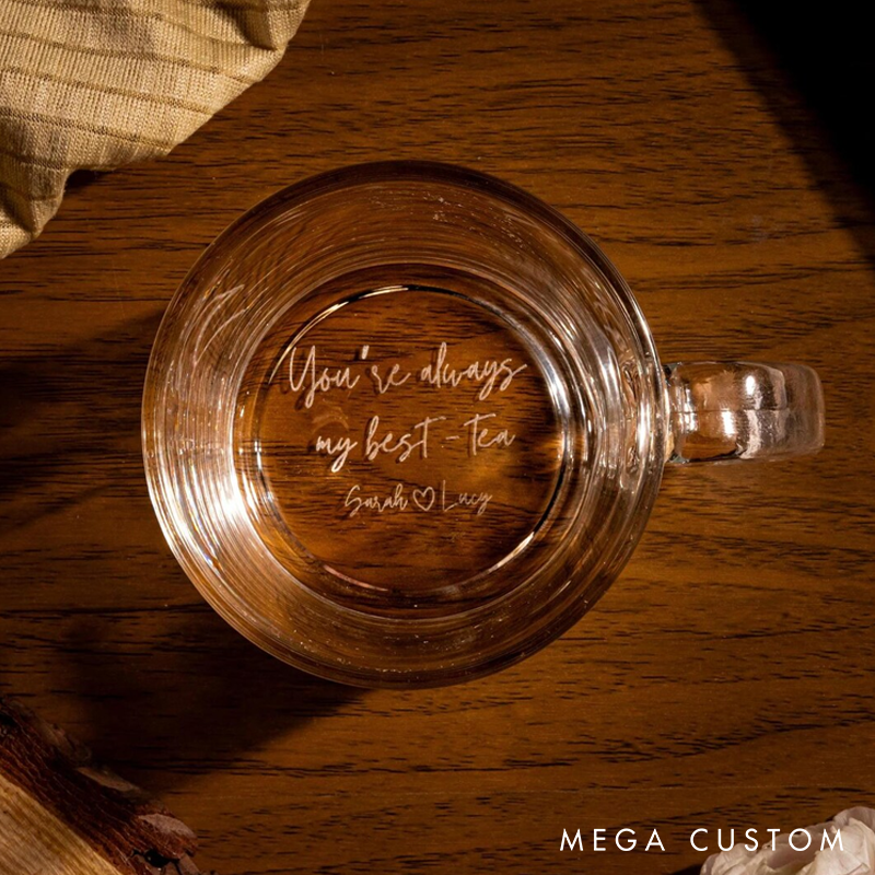 Personalised Whiskey Glasses Custom Valentines Day Gift for Him Engrave Your Handwritten Message on Bottom Rock Glass