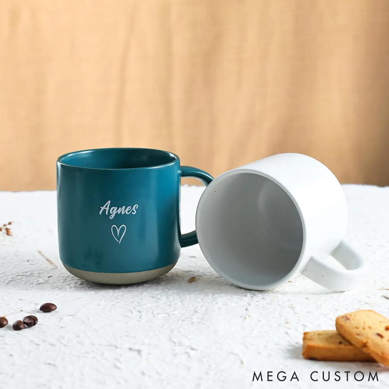 Personalized Ceramic Mug with Name Custom Pottery Coffee Mug for Mom Dad Husband Mug Gifts for Mom Dad Husband