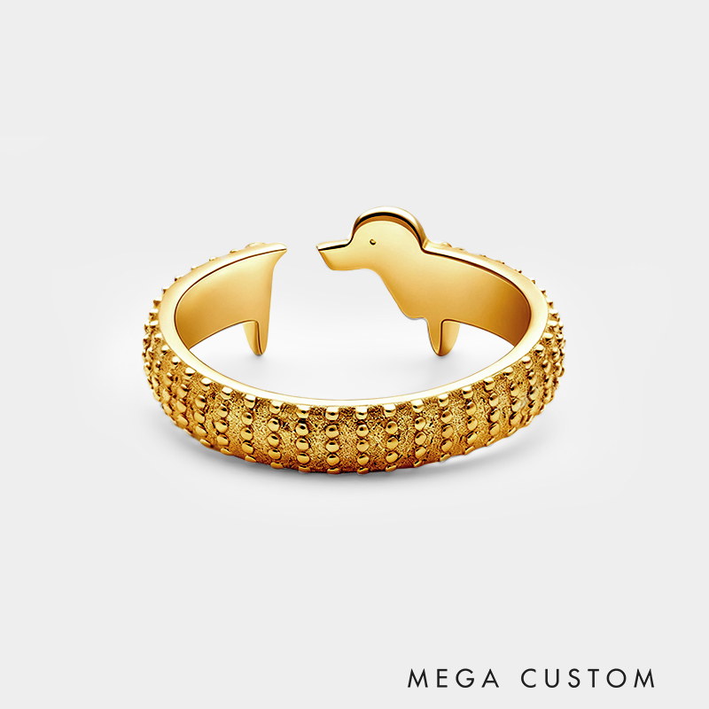 Personalized Personalized Dog Nailhead Ring with Engraved Message and Pet's Birthstone – Unique Sterling Silver Jewelry for Dog Lovers Rings 925 Sterling 