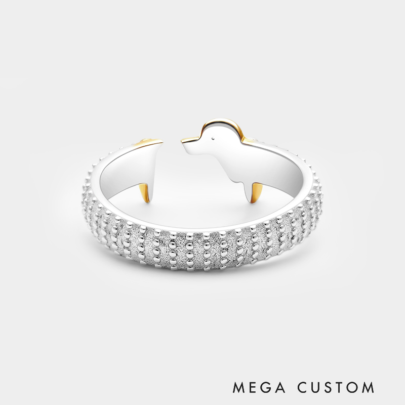 Personalized Personalized Dog Nailhead Ring with Engraved Message and Pet's Birthstone – Unique Sterling Silver Jewelry for Dog Lovers Rings 925 Sterling 