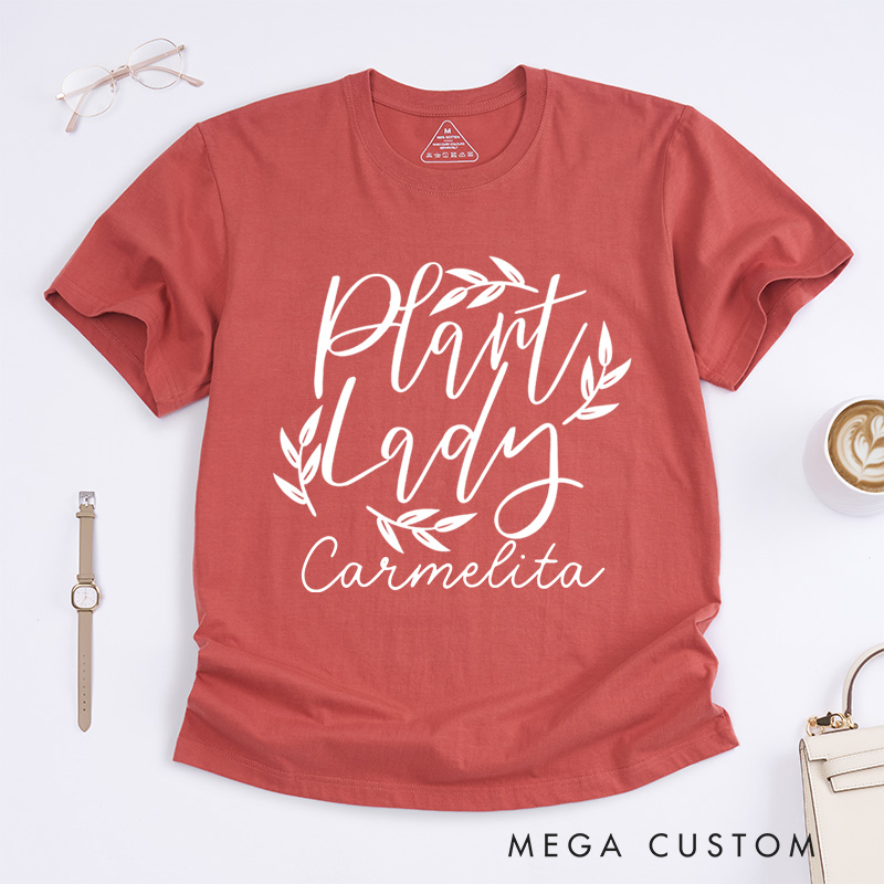 Personalized Plant Lady T-shirts Plant Classic Shirt Plant Lover Shirt Plant Mom Shirt Garden Shirt Gardener Shirt Plant Lover Gift Gardening Gift