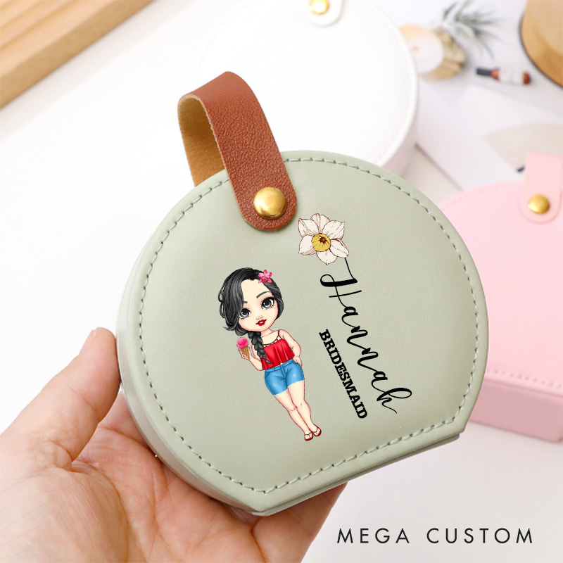 Personalized Bridesmaid Jewelry Box Woman Jewelry Box Wedding Jewelry Box for Bridesmaid Proposal