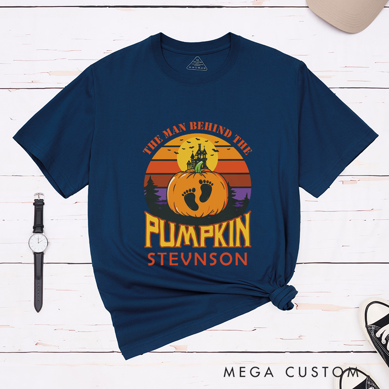 Personalized Humorous Pregnant Couple Halloween Matching Shirt 