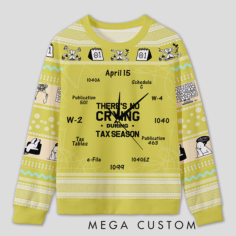 Personalized Tax Countdown Humor Ugly Sweater Office Holiday Party Gift for Accounting Pros