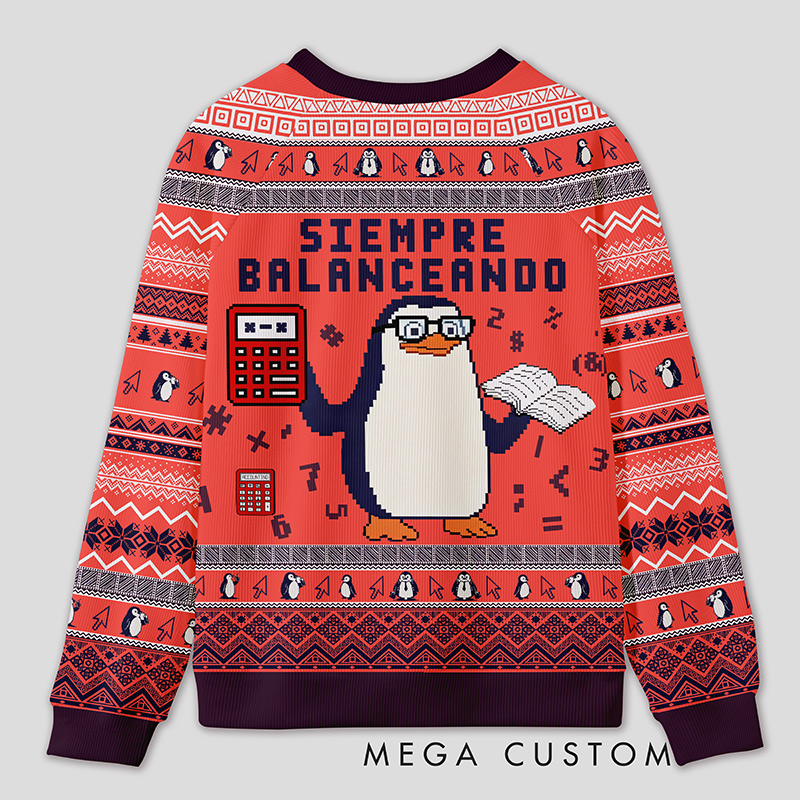 Personalized Finance Golden Goose Parody Ugly Sweater Office Holiday Party Gift for Accountants