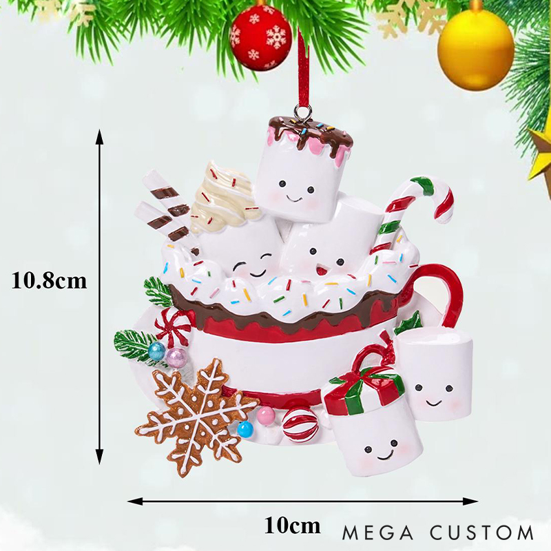 Personalized 2025 Christmas Ornament with Family Member Name Family Ornament Family of 3 4 5 Ornament Christmas Keepsake