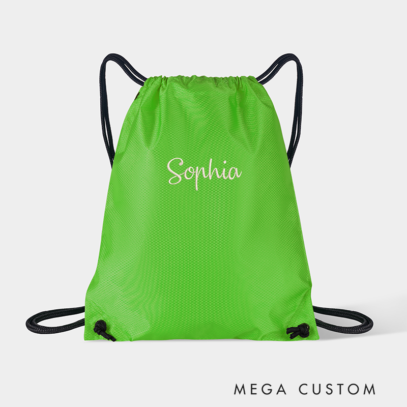 Personalized Drawstring Backpack with Name Custom Lightweight Gym Bag for Sports Travel and Everyday Use 
