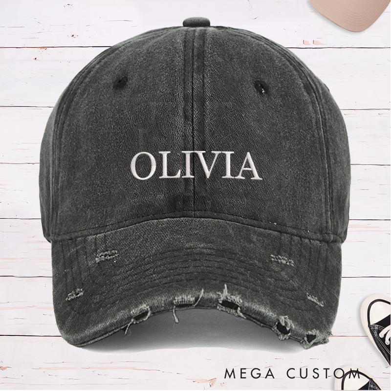 Personalized Baseball Cap with Name Embroidered Hat Adjustable Sports Cap Unisex Baseball Cap