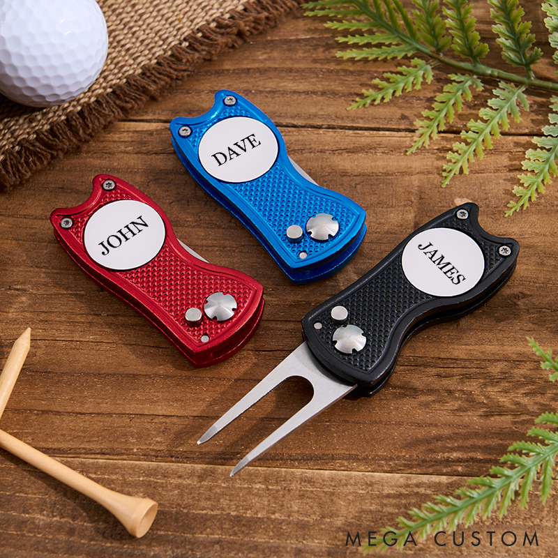 Personalized Golf Divot Tool Engraved Golf Ball Marker Gifts for Men/Him/Golfer/Grandpa/Dad/ Gift for Him