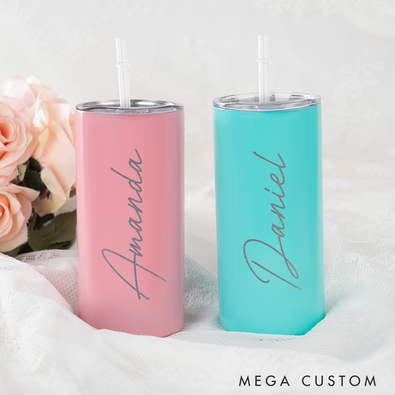 Personalized Tumbler with Name Custom Name Insulated Tumbler with Lid 16oz Tumbler Laser Engraved Tumbler Anniversary Gift