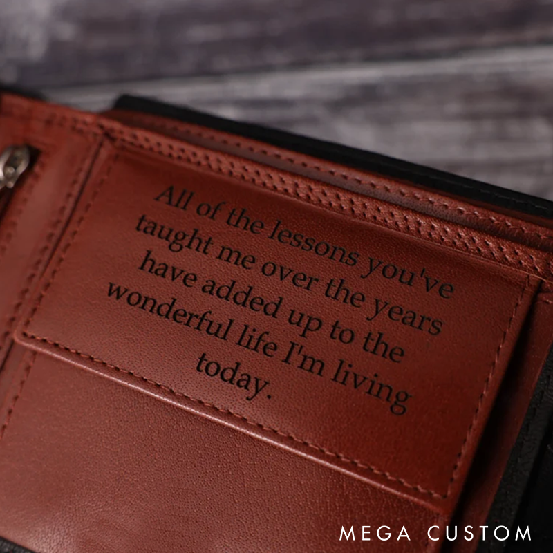 Personalized Leather Wallet for Men Engraved Leather Wallet with Name Mens Wallet Leather Wallet For Him Groomsmen Wallet Boyfriend Gift Dad Gift Husband Gift