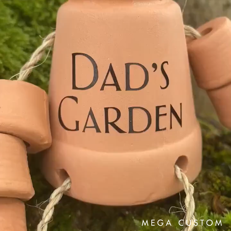 Personalised Plant Pot Man Dad's Garden Decor Gift Idea for Dad Grandad Gift Unique Men’s Gift Idea Garden Gift for Men