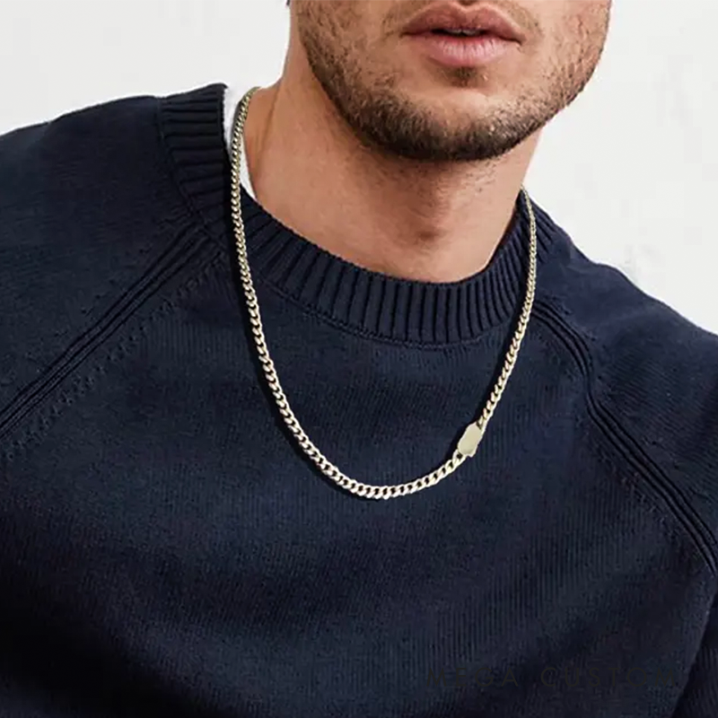 Personalized Sterling Silver Comass Necklace Personalized Bar Pendant