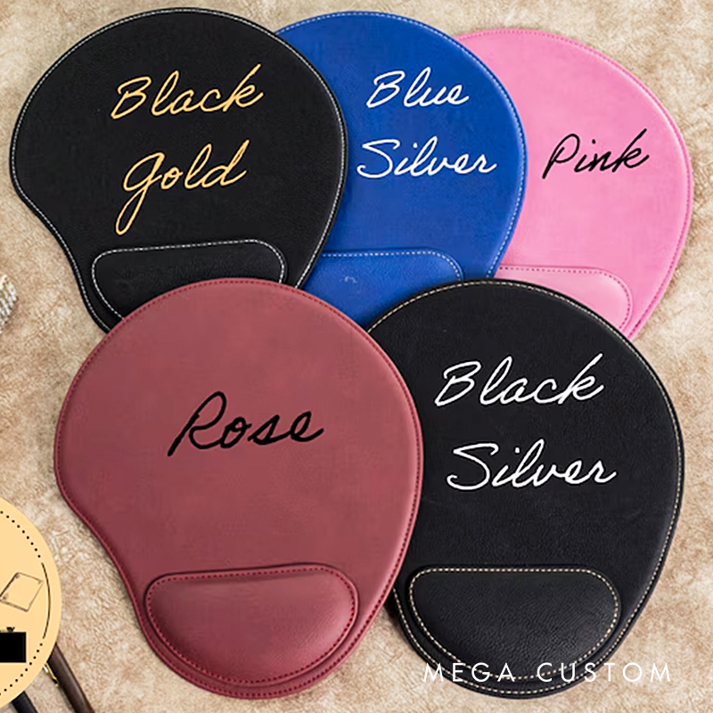 Personalized Mouse Pad Custom Leather Mouse Pa ,Coworker Gift Gift For Dad Boss Gift Gift for Him & Her Teacher gift Office Gifts