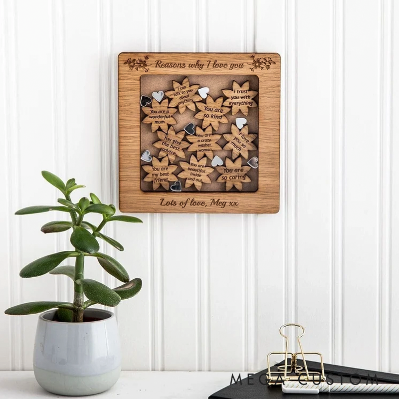 Personalised Anniversary Gift from Partner 10 Reasons Why I Love You Unique Gift for Christmas or Birthday Things I love about you Frame