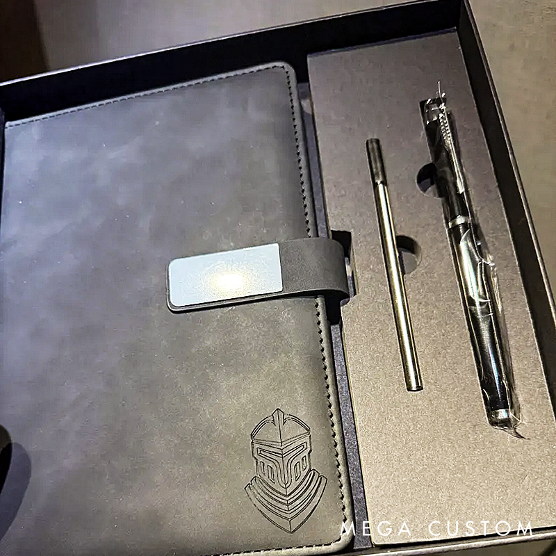 Personalized Leather Notebook Custom Leather Journal Set Personalised A5 Vegan Leather Notebook Initial Notebook Gifts Personalized journal