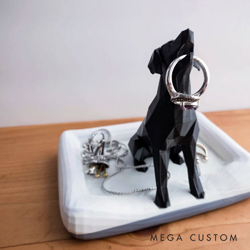 Dog Ring Holder with Dog Bed Ring Dish Engagement Gift Personalized Ring Holder