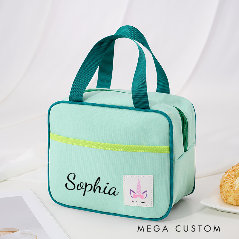 Personalized Lunch Box Bag Custom Lunch Box with Name Insulated Cooler Lunch Tote Back to School Gift Lunch Box Bag Birthday Gift