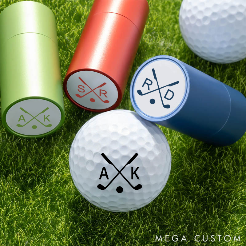 Personalized Initial Golf Ball Stamp Custom Golf Marker Golf Ball Stamper Gift for Golf Player