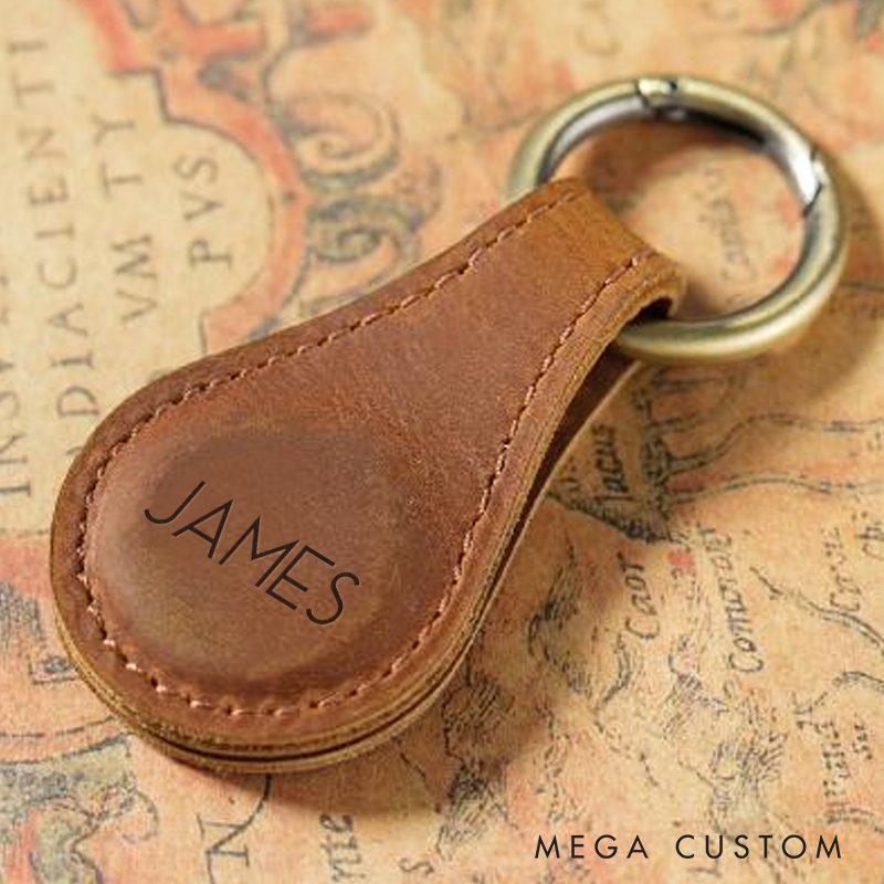 Personalized Leather Magnetic Book Mark Engraved Bookmark with Name Custom Reader Gift for Him Journal Accessory