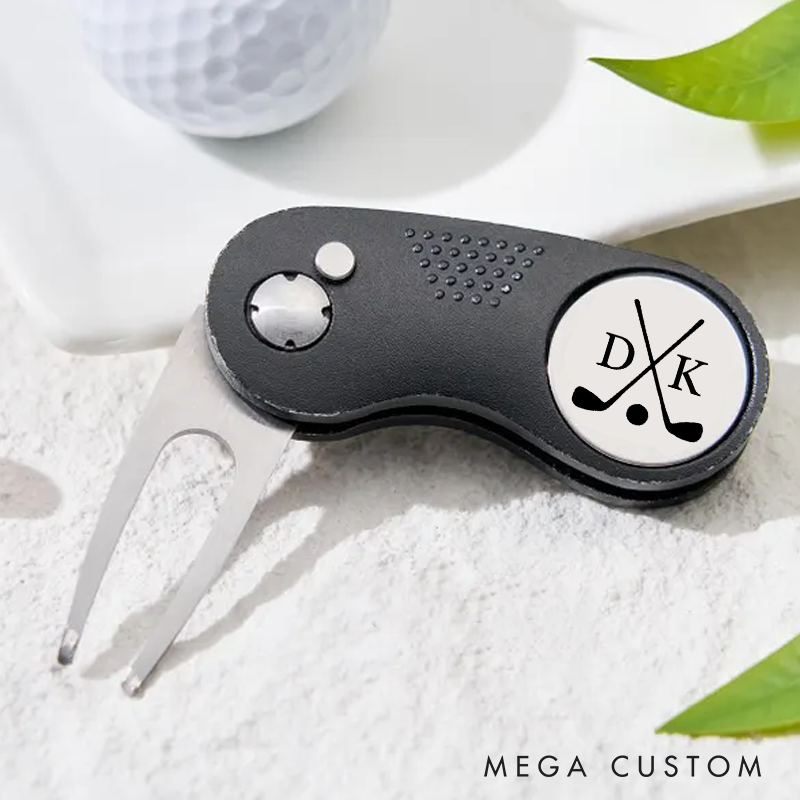 Personalized Golf Divot Tool Custom Golf Gift for Men Engraved Golf Ball Marker Golf Groomsmen Gift for Dad Husband Gift Golf Accessories