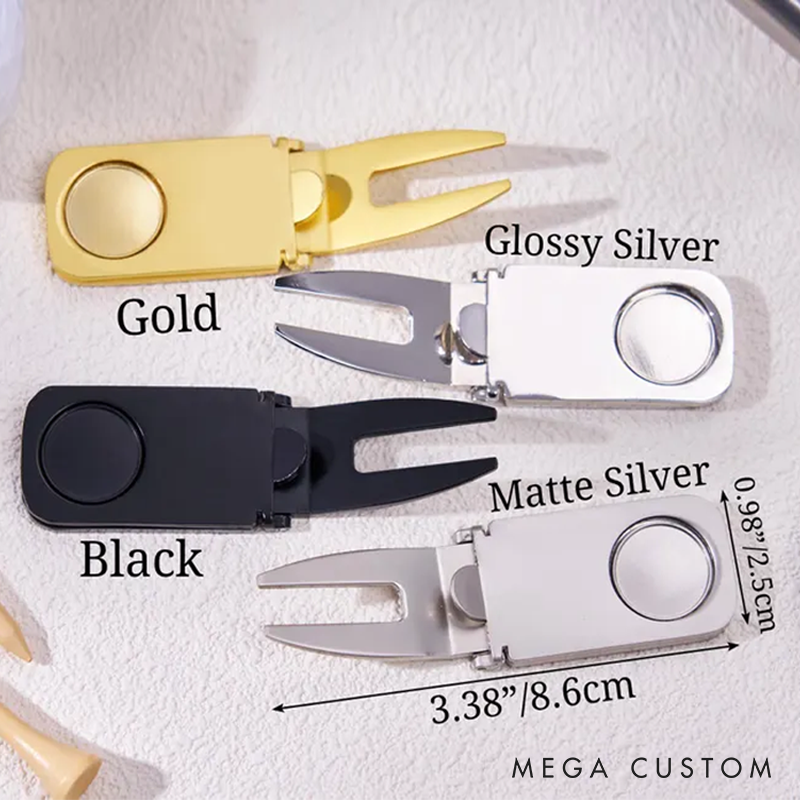 Personalized Golf Divot Tool With Ball Marker Engraved Custom Golf Retractable Divot Tool Groomsmen Golfer Gifts For Men Golf Accessories