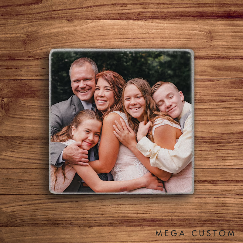 Personalized Photo Coasters Custom Acrylic Drink Coasters Photo Coaster Valentine's Day Gift Birthday Gift Anniversary Gifts