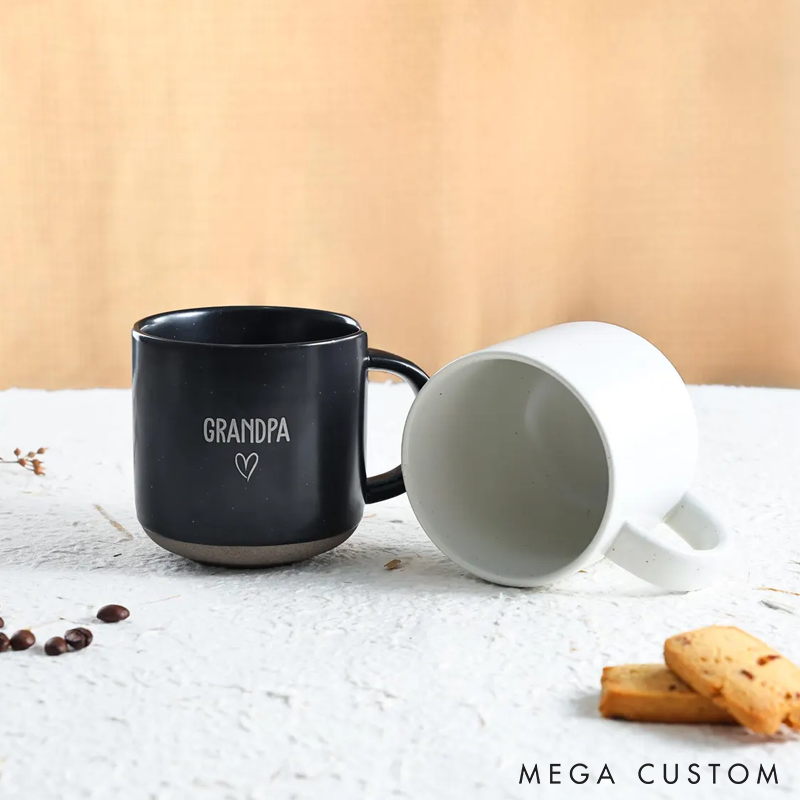 Personalized Ceramic Mug with Name Custom Pottery Coffee Mug for Mom Dad Husband Mug Gifts for Mom Dad Husband