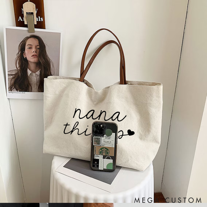 Personalized Grandma Gift Nana Things Tote Bag Mothers Day Gift For Grandma New Grandma Gift