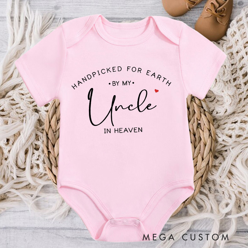 Personalized Handpicked for Earth Onesie Baby Onesie in Heaven Onesie Bodysuit Announcement Onesie Heaven Sent Onesie New Baby Gift Baby Shower Gift