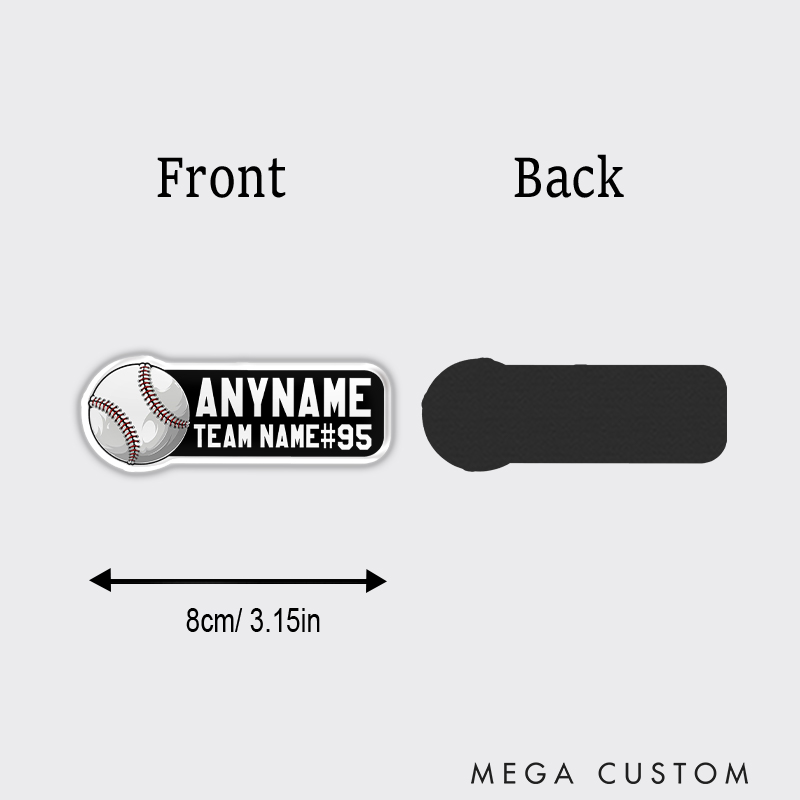 Personalized Athletic Fridge Magnet with Bold Team Name and Player Number