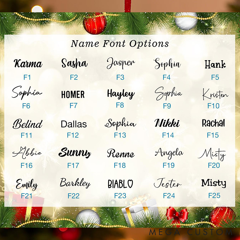 Personalized 2025 Christmas Ornament with Family Member Name Family Ornament Family of 3 4 5 Ornament Christmas Keepsake