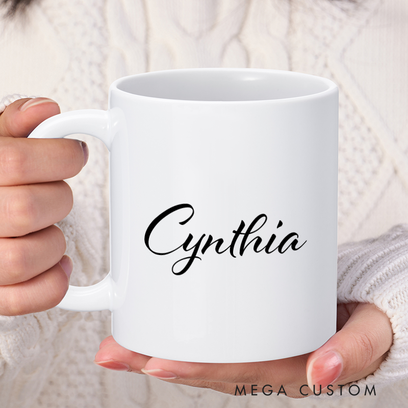 Personalized Mug Custom Name Mug Coffee Mug Office Mug Christmas Gift Holiday Gift for Women Friends and Office Use
