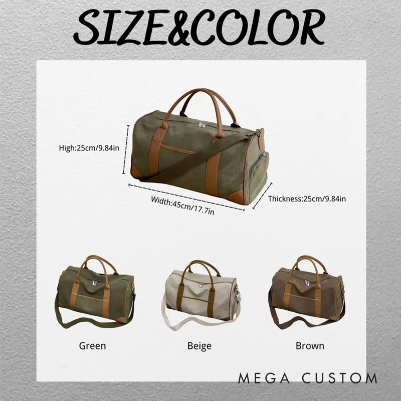 Personalized Name Duffel Bag Embroidered Travel Bag Personalized Weekend Bag Embroidered Groomsmen Bag Groomsmen Gift Best Men's Gift