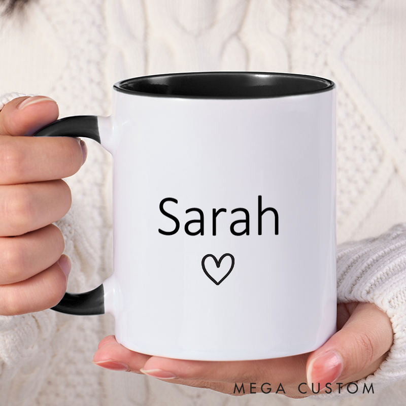 Personalized Ceramic Mug Custom Name Mug Coffee Mug Office Mug Christmas Gift Holiday Gift for Women Friends and Office Use