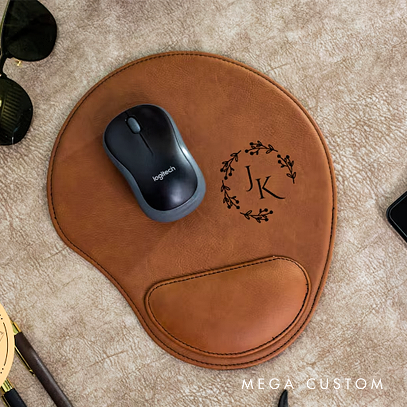 Personalized Mouse Pad Custom Leather Mouse Pa ,Coworker Gift Gift For Dad Boss Gift Gift for Him & Her Teacher gift Office Gifts